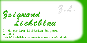 zsigmond lichtblau business card